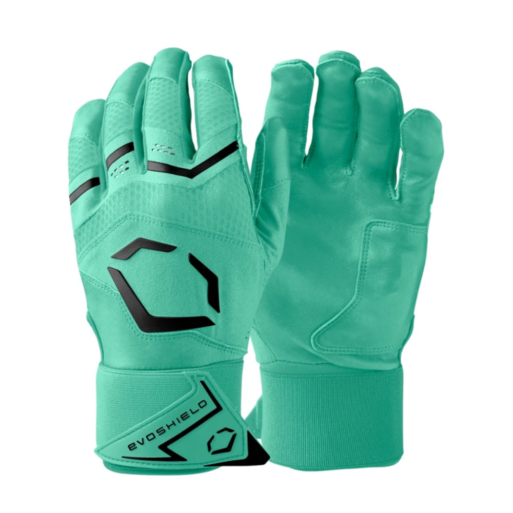EvoShield Youth Carbyne Seafoam Batting Gloves With Strap: WB5766207