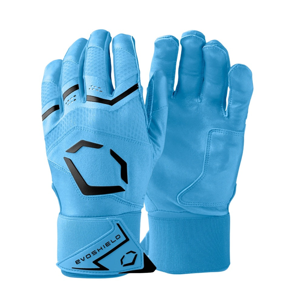 EvoShield Youth Carbyne Victory Blue Batting Gloves With Strap: WB5766