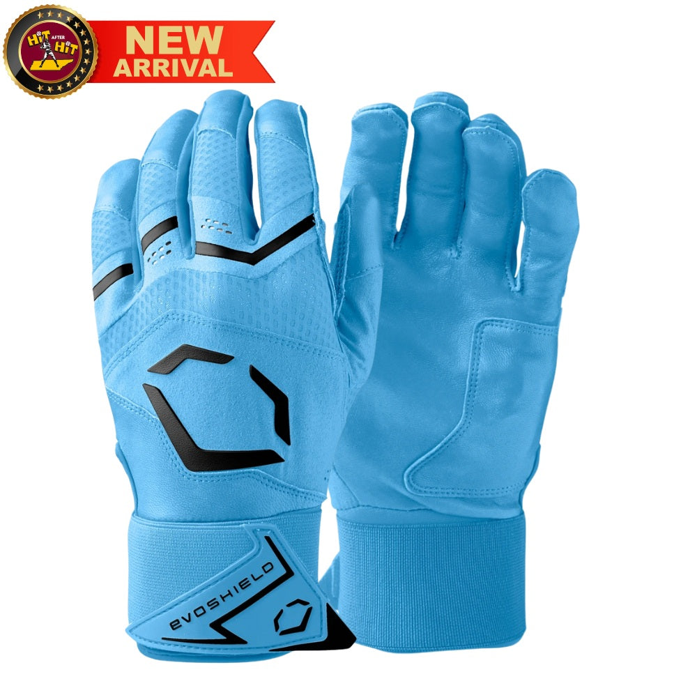 EvoShield Youth Carbyne Victory Blue Batting Gloves With Strap: WB5766208