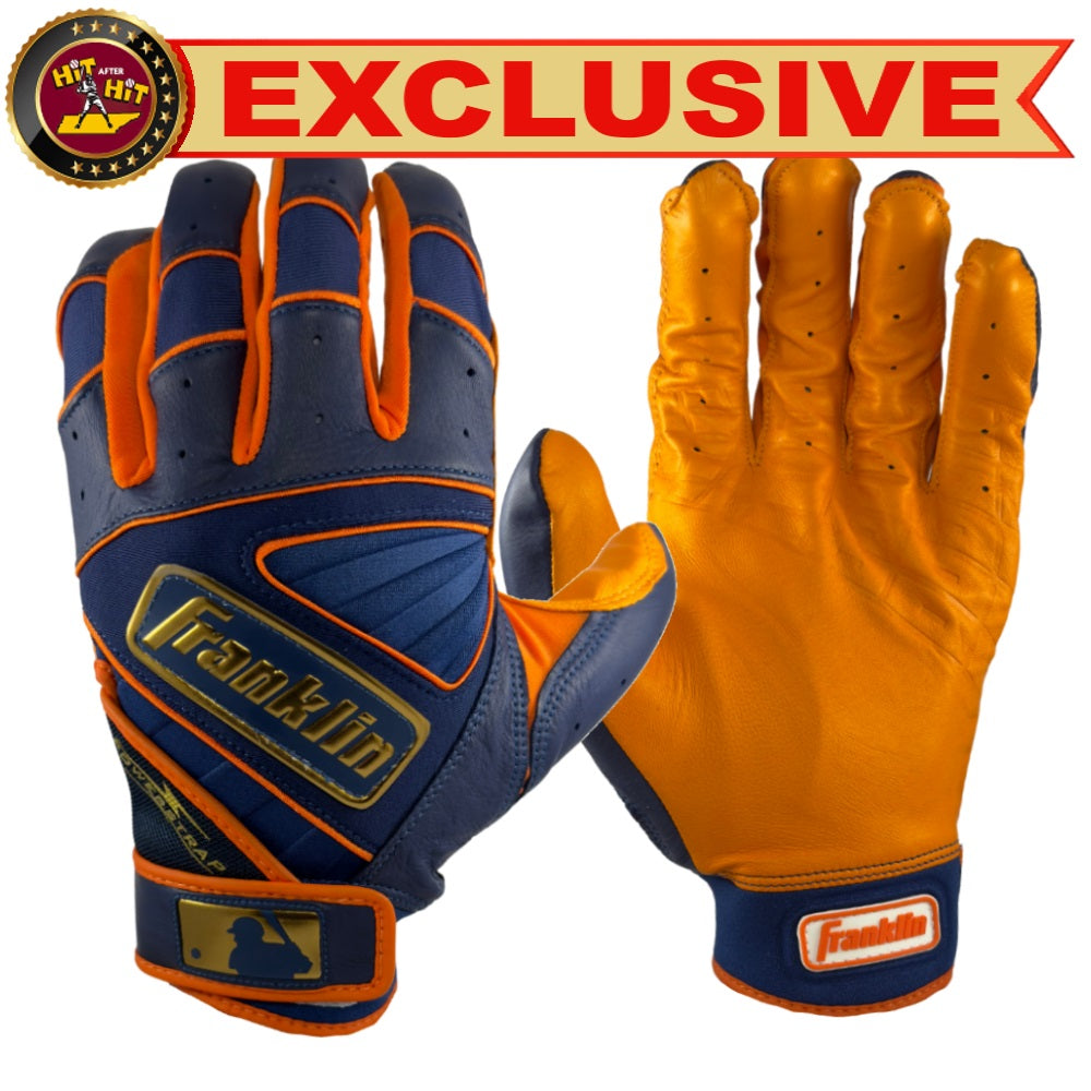 Franklin EXCLUSIVE Custom Power Strap MLB City Connect Batting Gloves: Astros