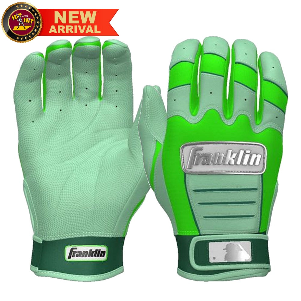 Franklin Custom Adult CFX Pro Batting Gloves: Optic Green/Mint