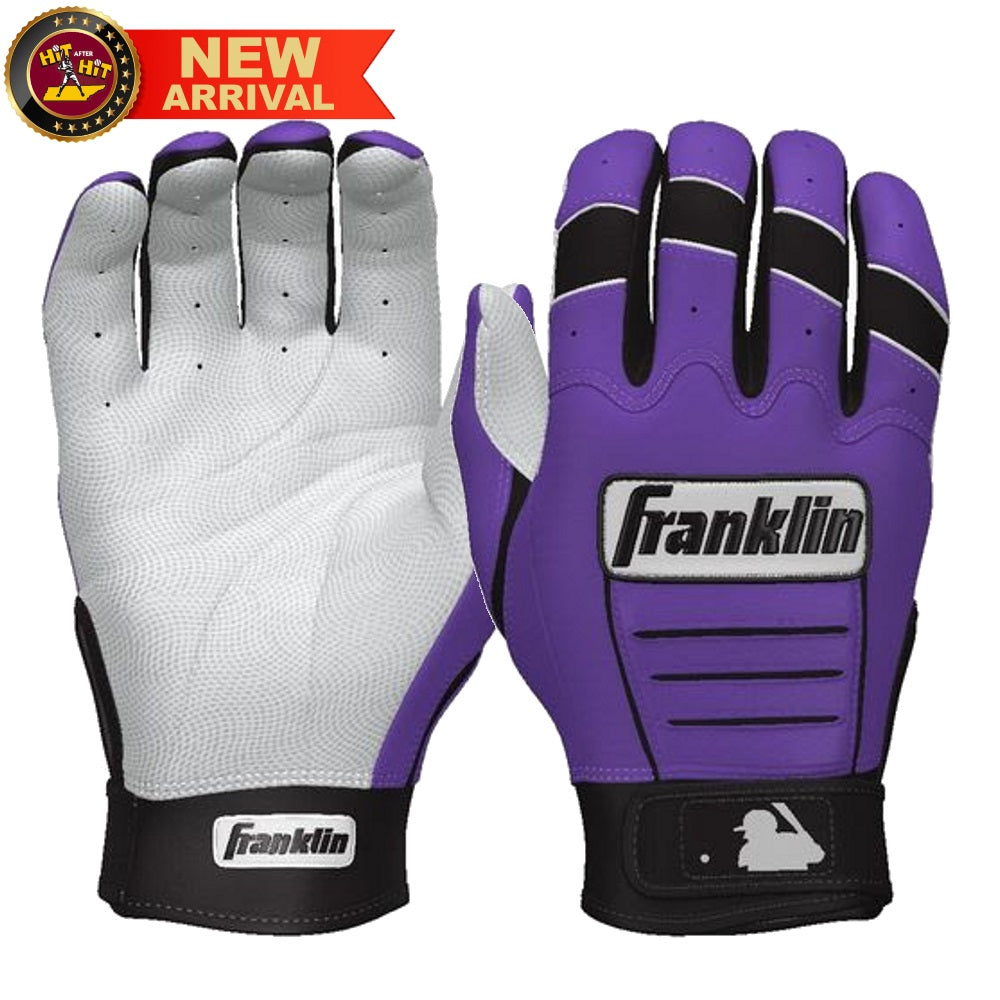 Franklin Custom Adult CFX Pro Batting Gloves: Purple/Black