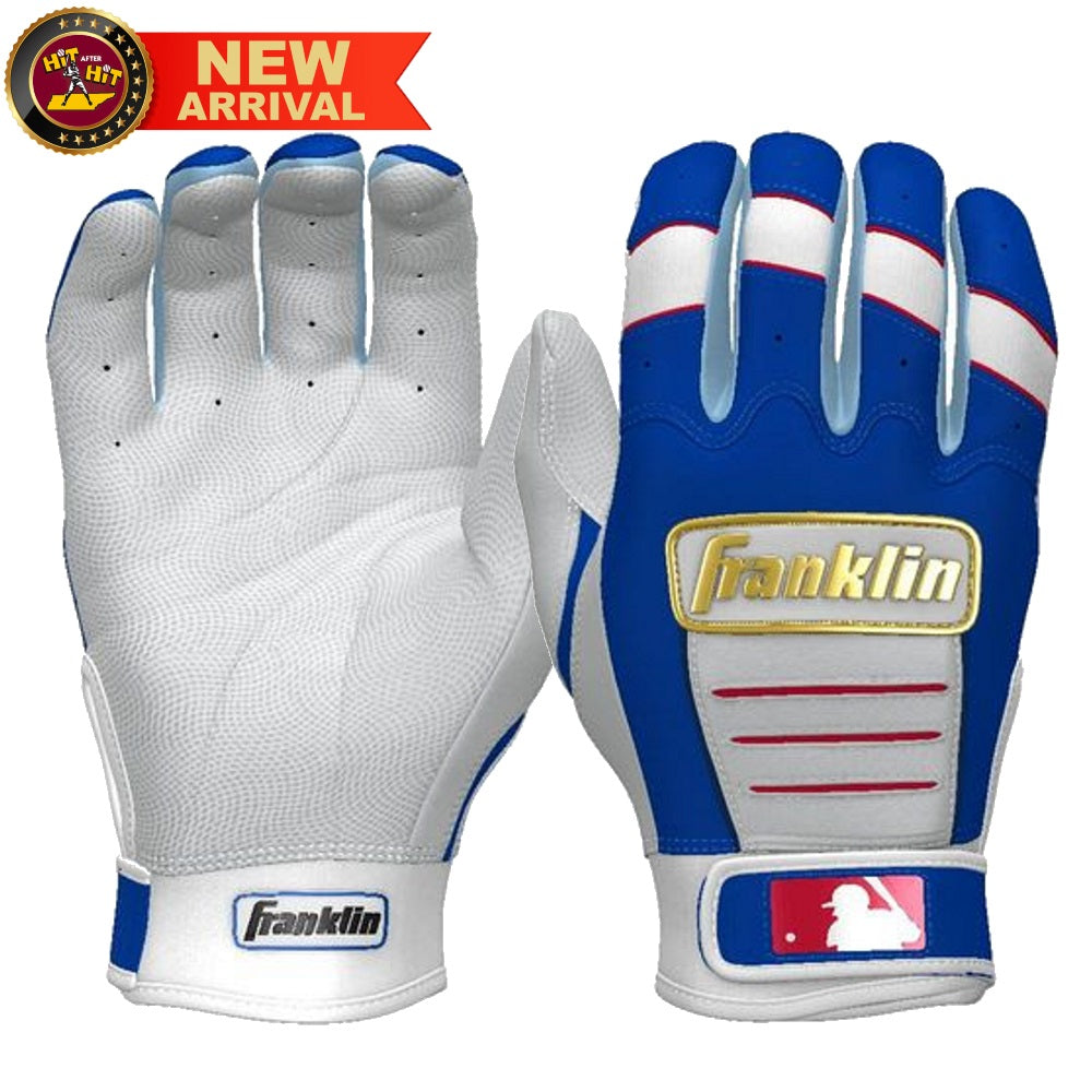 Franklin Custom Youth CFX Pro Batting Gloves: Royal/ Columbia Blue/Red/White