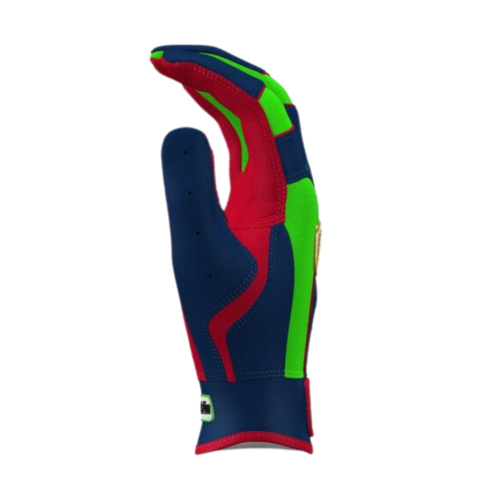 Franklin Custom Adult CFX Pro Batting Gloves: Neon Green/Navy/Red