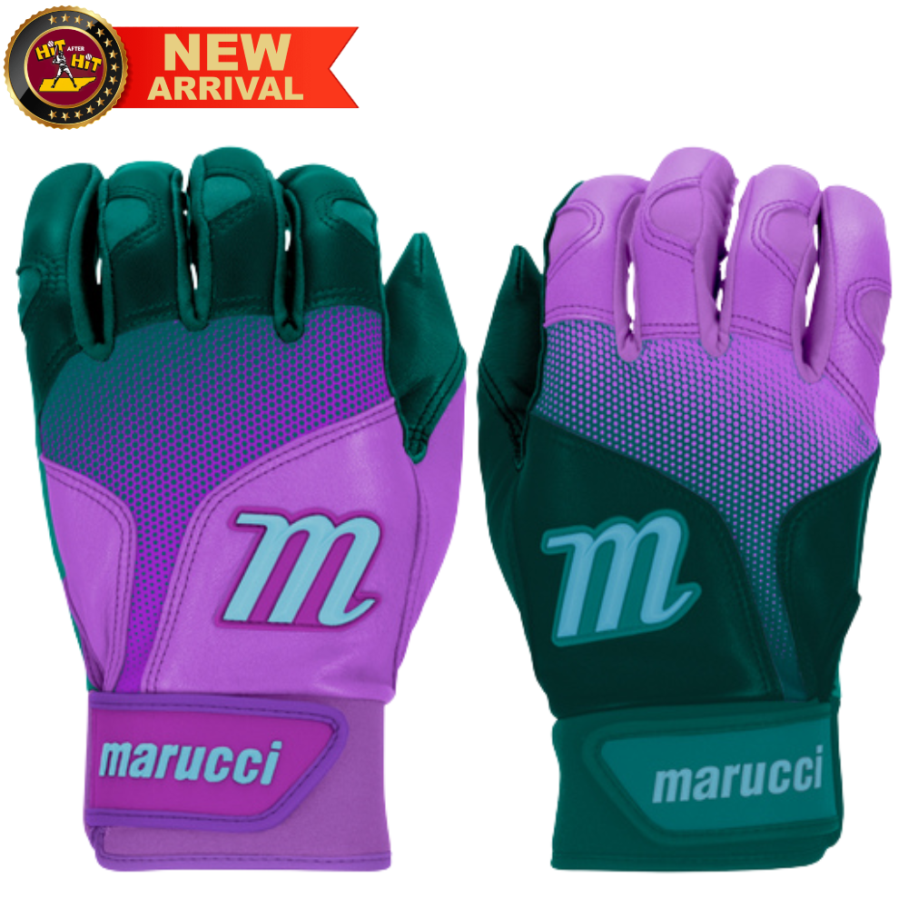 Marucci Adult PWR Fade Teal/Purple Batting Gloves: MBGPWRF-TL/PR