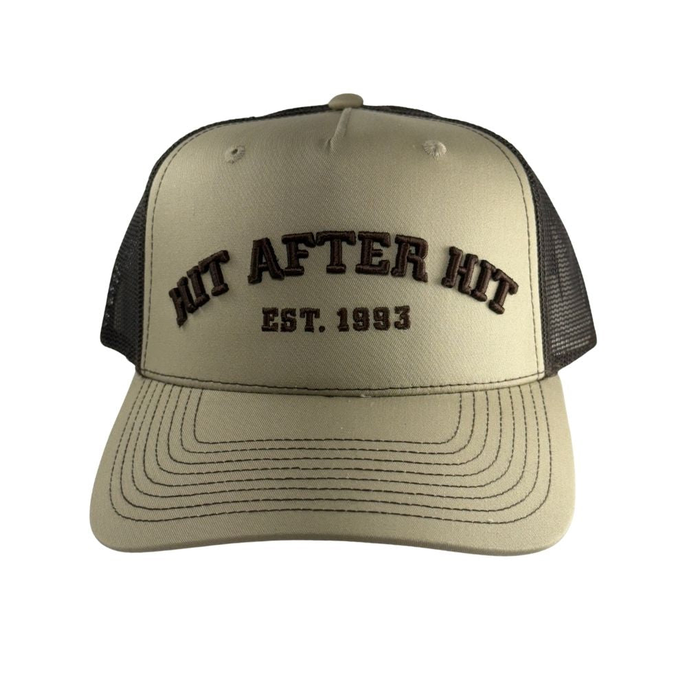 Richardson 112FPC Hit After Hit Adjustable Cap: Khaki/Coffee