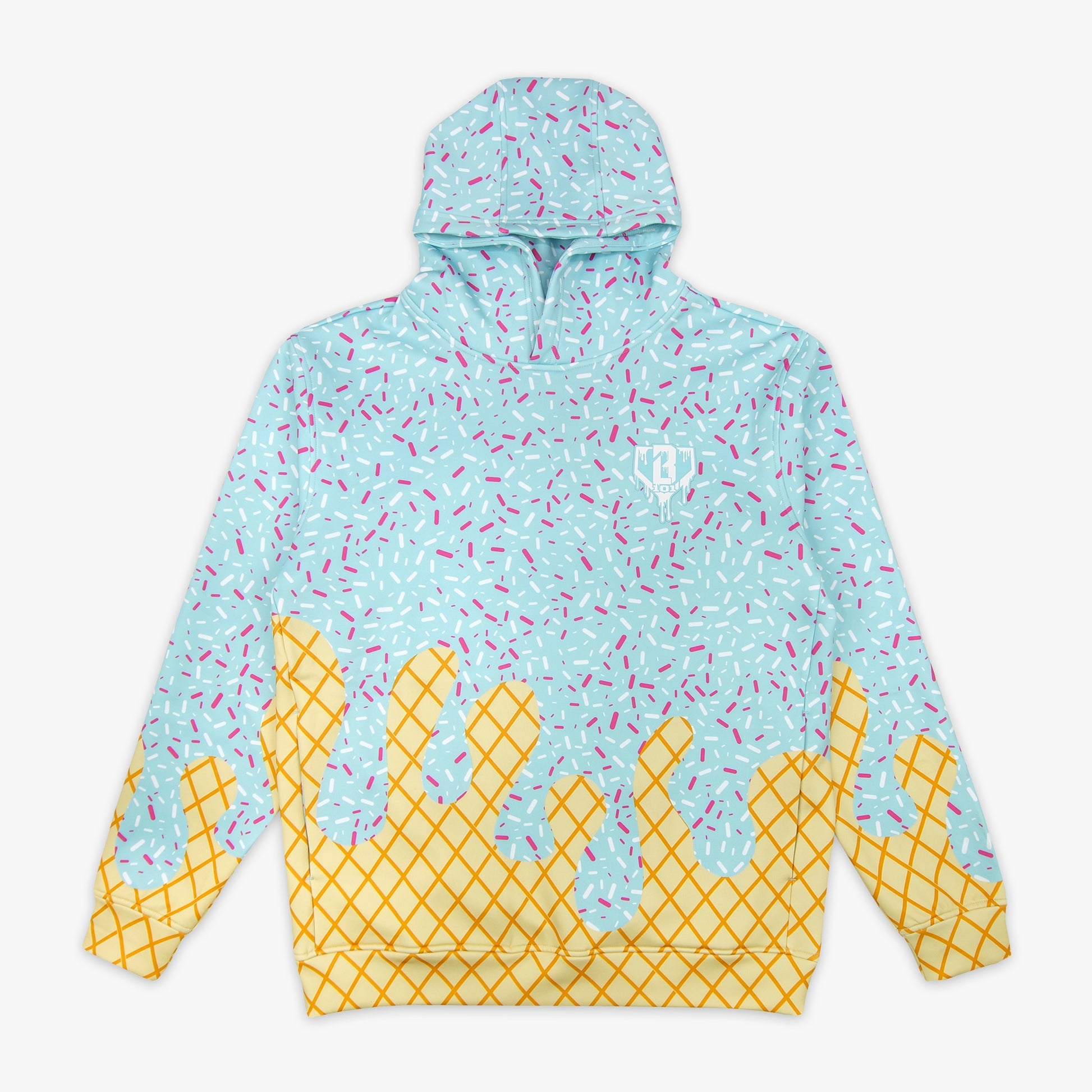 Baseball Lifestyle 101 Youth Ice Cream Hoodie: Cotton Candy