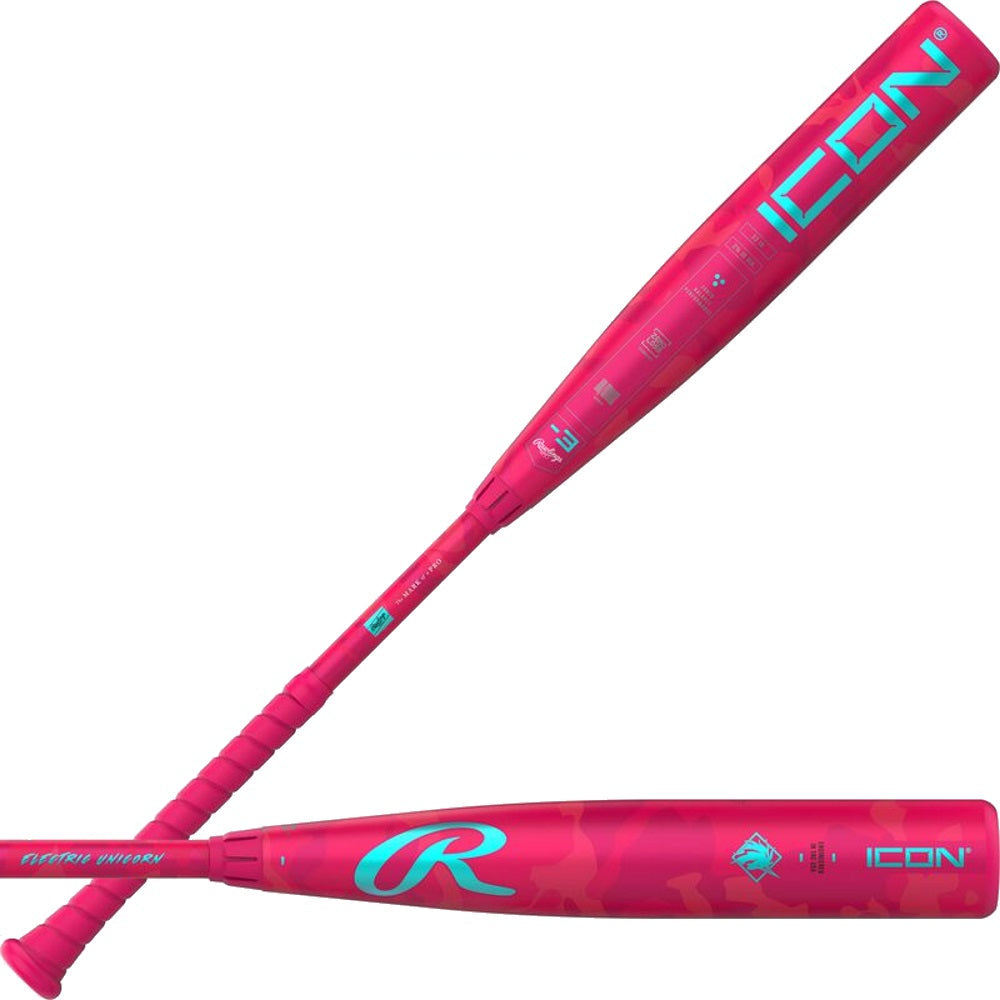 Rawlings 2025 Icon Electric Unicorn BBCOR Baseball Bat: RBB5IPK3