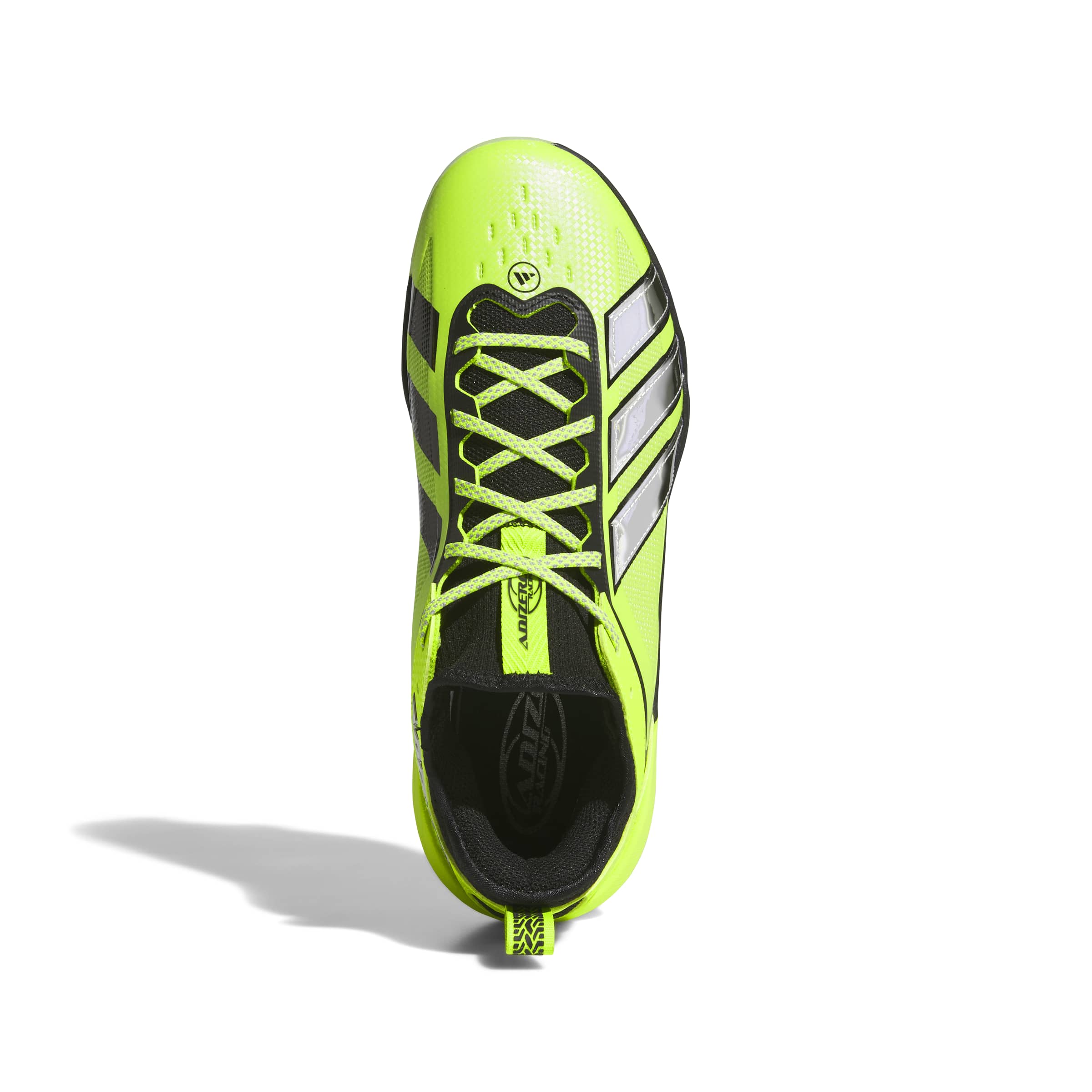 Adidas Adizero Impact 3.0 Solar Slime/Silver Molded Baseball Cleats: JS4959