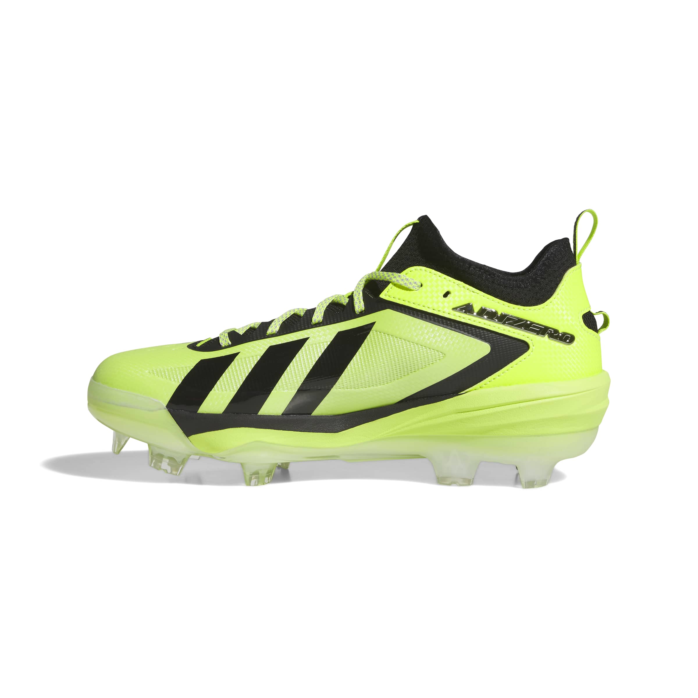 Adidas Adizero Impact 3.0 Solar Slime/Silver Molded Baseball Cleats: JS4959
