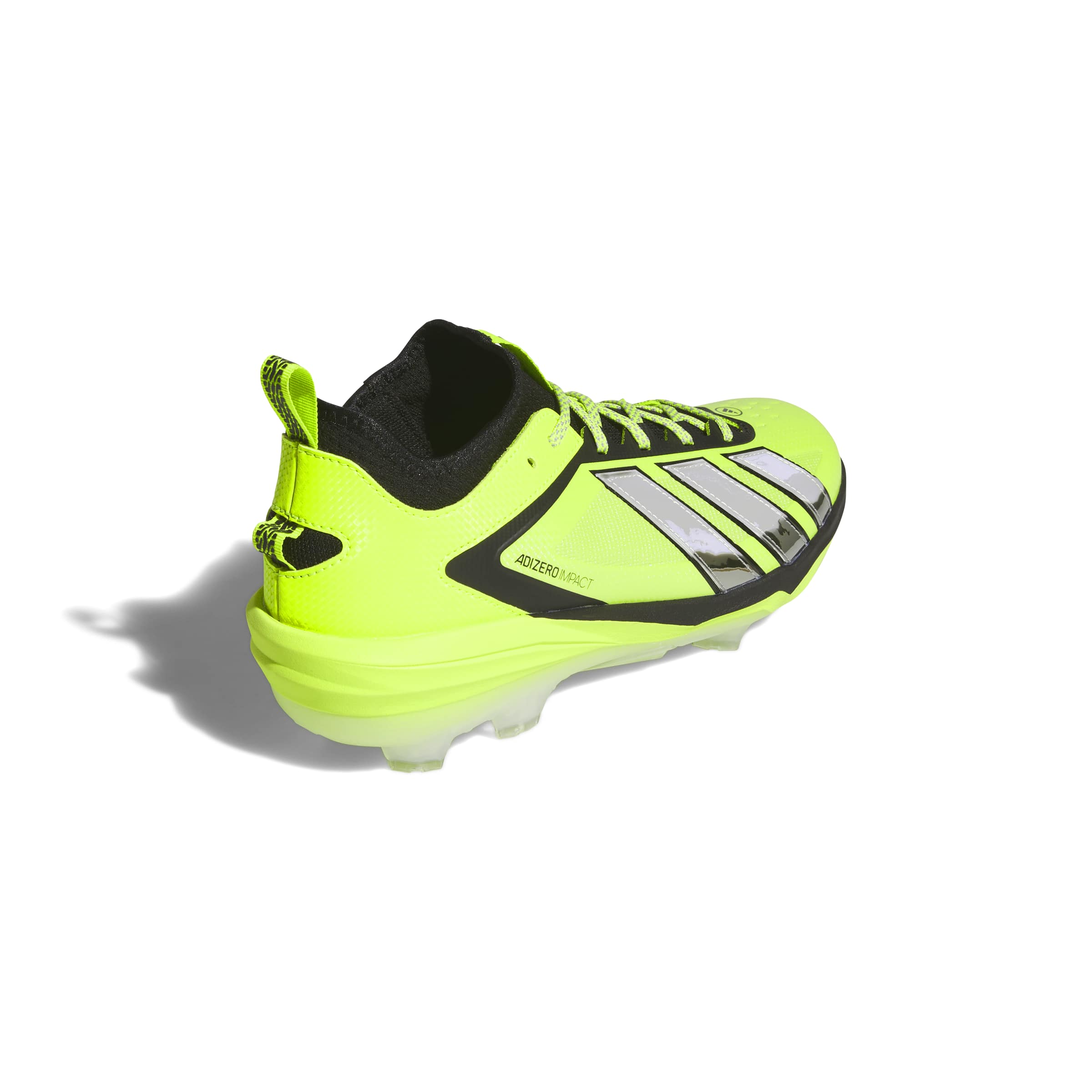 Adidas Adizero Impact 3.0 Solar Slime/Silver Molded Baseball Cleats: JS4959