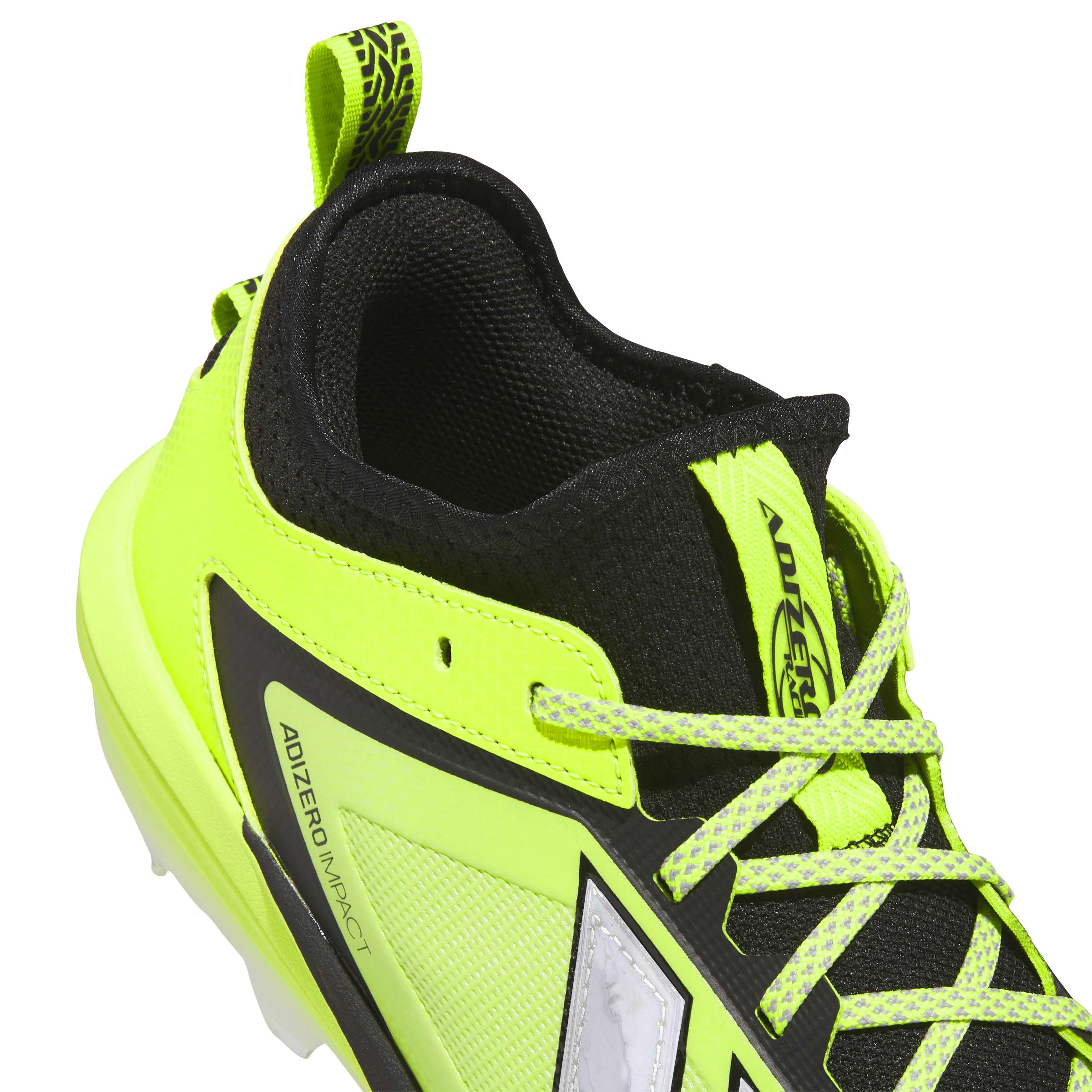 Adidas Adizero Impact 3.0 Solar Slime/Silver Molded Baseball Cleats: JS4959