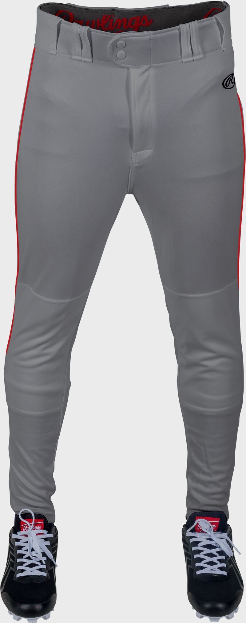 Rawlings Youth Launch Gray/Red Jogger Style Pants: YLNCHJGP