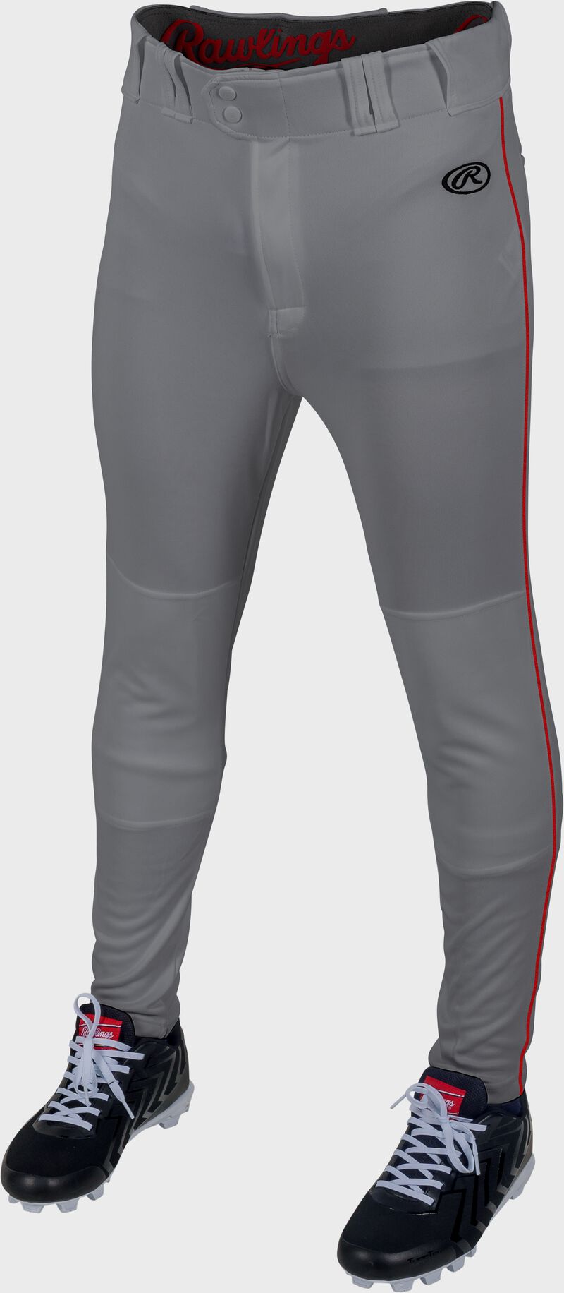 Rawlings Youth Launch Gray/Red Jogger Style Pants: YLNCHJGP