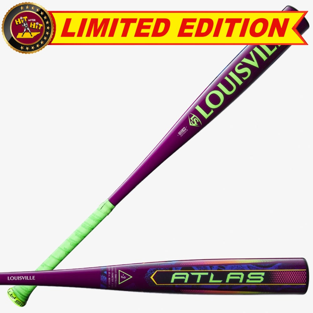 Limited Edition 2025 Louisville Slugger Atlas™ Neon Energy (-3) BBCOR Baseball Bat: WBL41640102