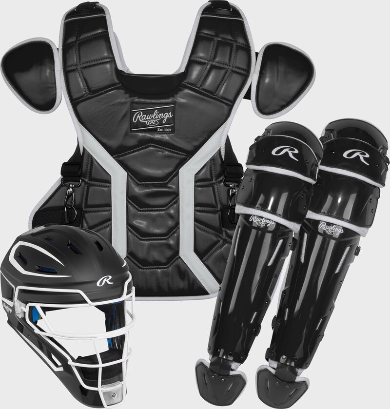 Rawlings Mach Pro Series Catcher's Set: Black/White