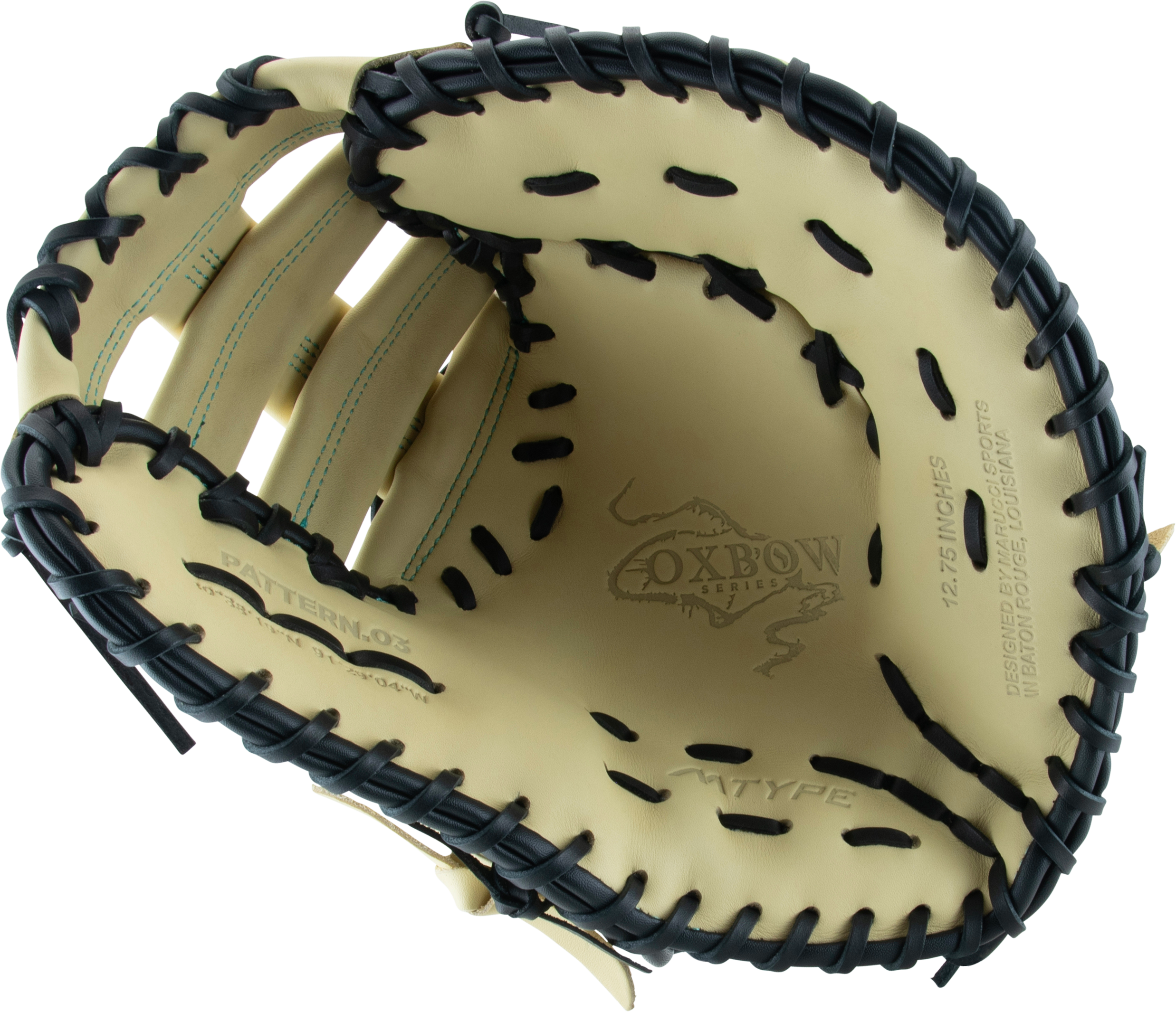 Marucci Oxbow Series 12.75" Baseball First Base Mitt: MFG3OX38S1-CM/BK