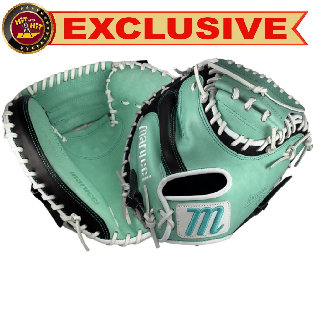 Marucci Custom Ascension 33" Baseball Catcher's Mitt: Mint/Black