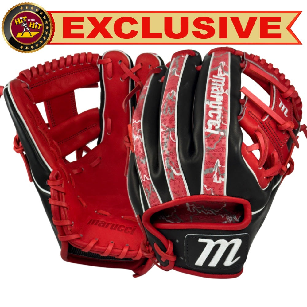 MARUCCI CUSTOM EXCLUSIVE CAPITOL SERIES 11.50" I-WEB INFIELDERS GLOVE: BLACK/RED/SCARLET CAMO