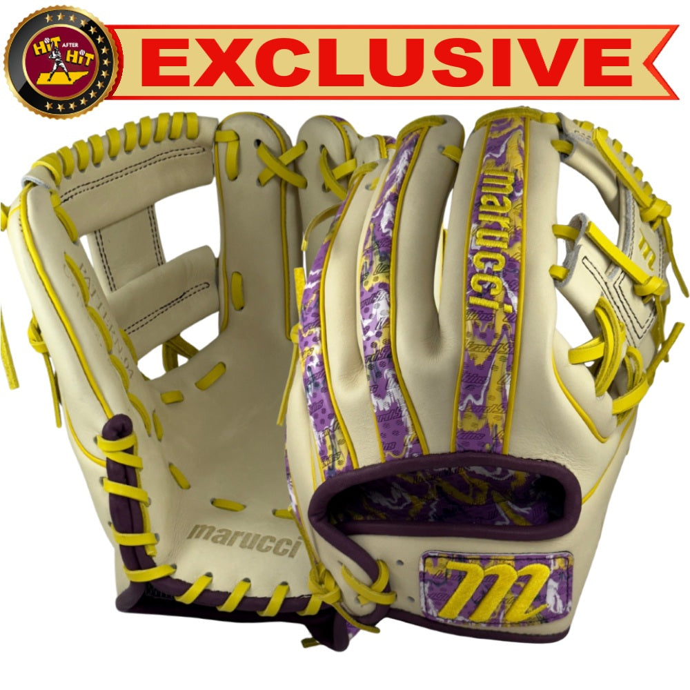 Marucci Custom Exclusive Cypress 11.5" Baseball Glove: Camel/Purple/Geaux Camo