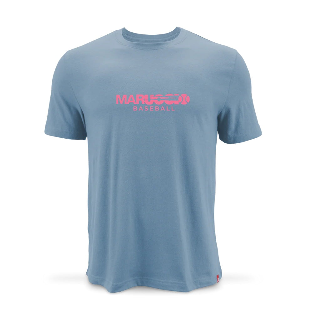 Marucci Adult Fastball Leadoff Tee: Columbia Blue