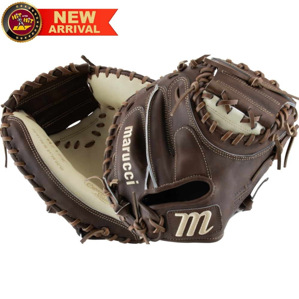 Marucci Cypress Series 34" Baseball Catcher's Mitt: MFG3CY240C1-GM/CM-RT