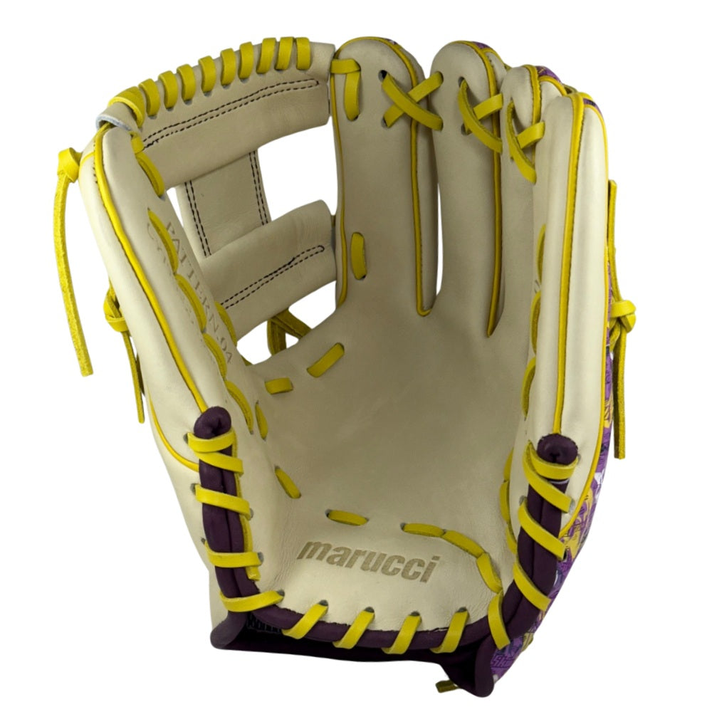Marucci Custom Exclusive Cypress 11.5" Baseball Glove: Camel/Purple/Geaux Camo