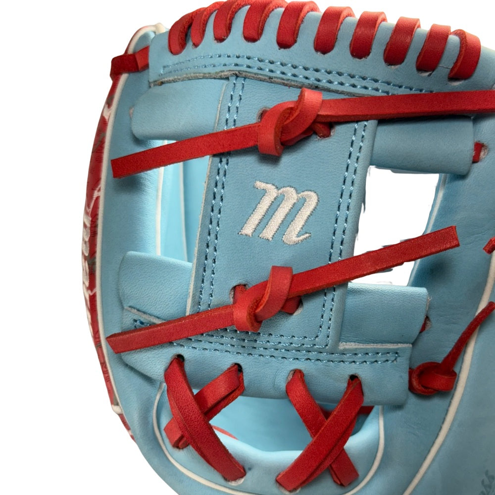 Marucci Custom Exclusive Cypress 11.5" Baseball Glove: Columbia Blue/Red/Scarlet Camo