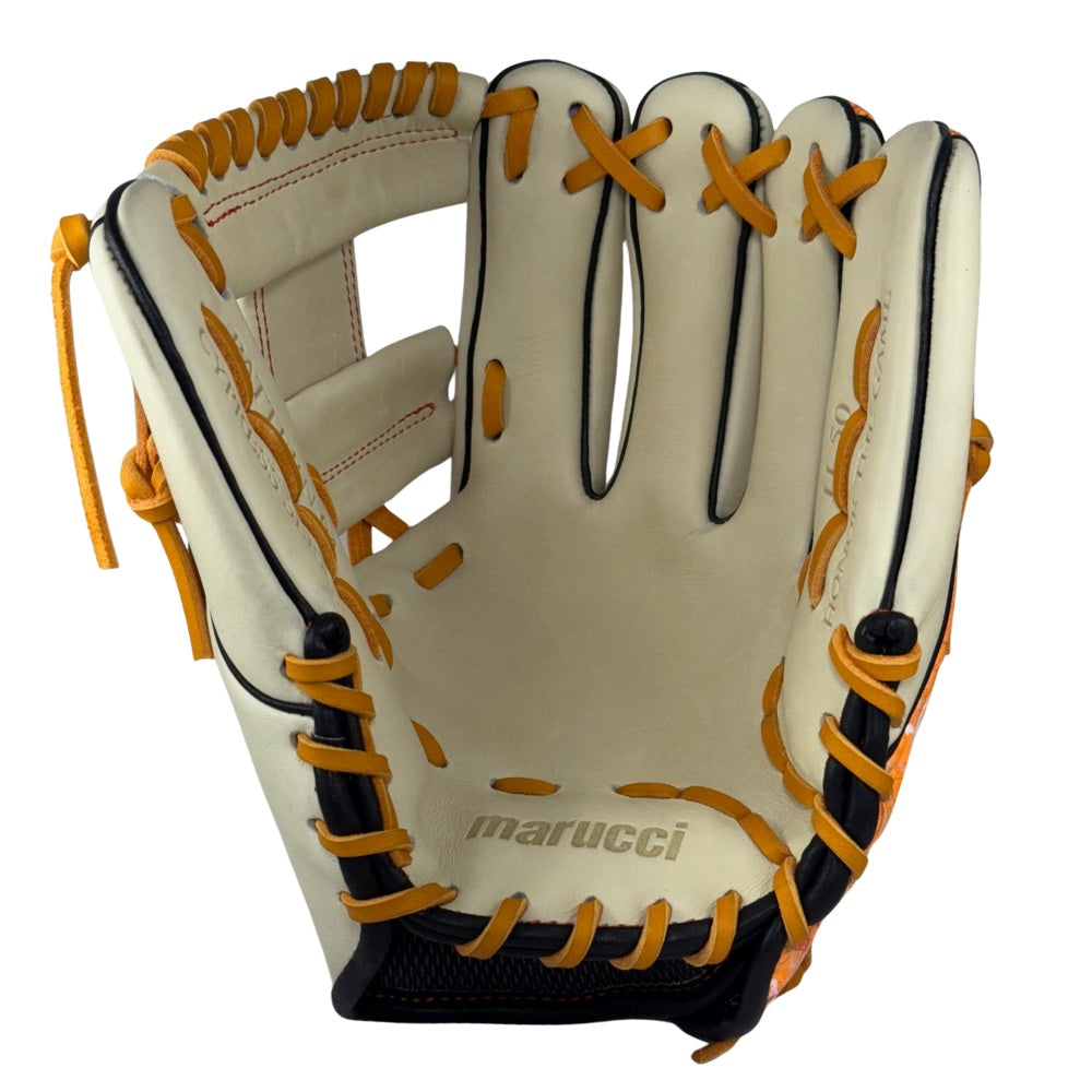 Marucci Custom Exclusive Cypress 11.5" Baseball Glove: Camel/Orange Crush