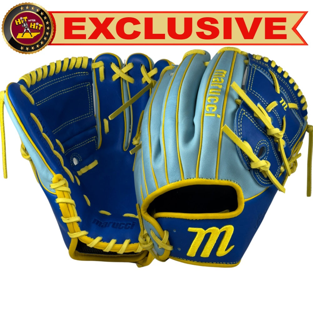 Marucci Custom Cypress M Type 11.75" Baseball Glove: Royal/Columbia Blue/Gold