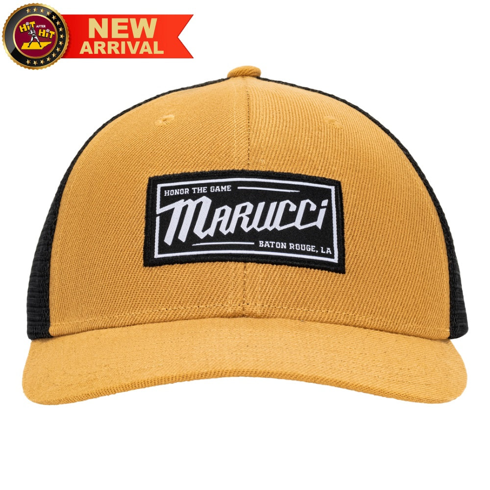 Marucci Wood Shed Trucker Cap: Khaki/Black