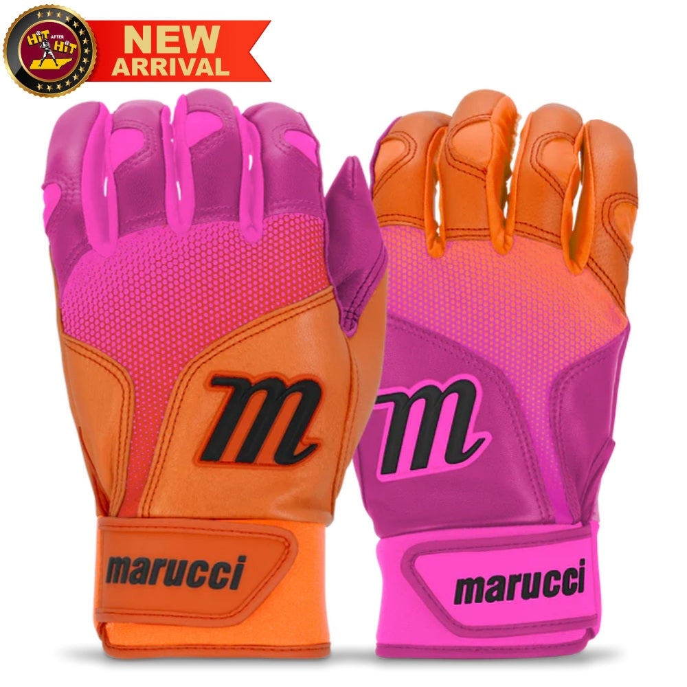 Marucci Youth PWR Fade Pink/Orange Batting Gloves: MBGPWRFY-PK/OR