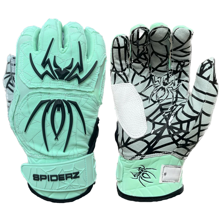 Spiderz HYBRID Batting Gloves: Mint/Black