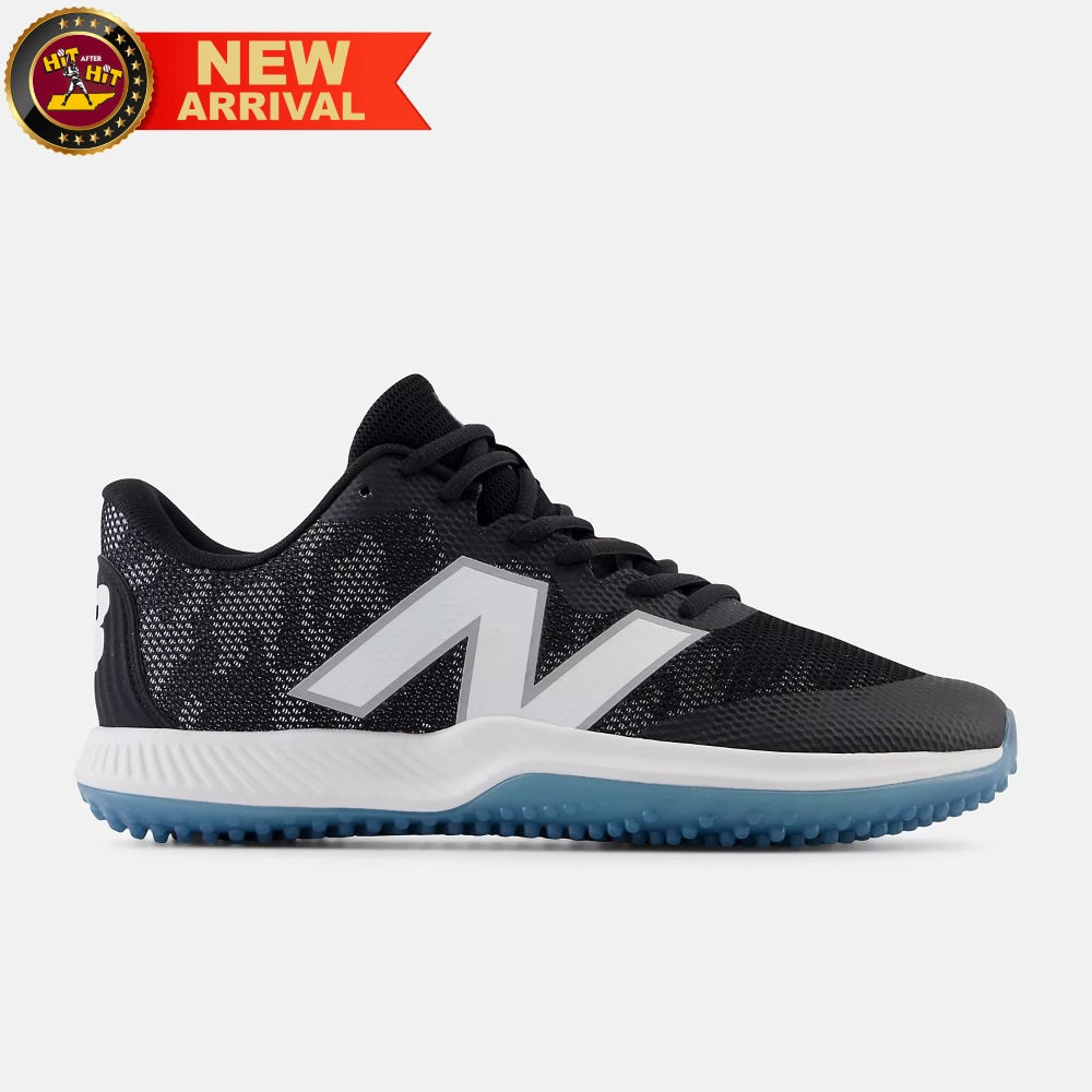 New Balance FuelCell 4040v7 Turf Trainer: Black with Optic White and Ice Blue