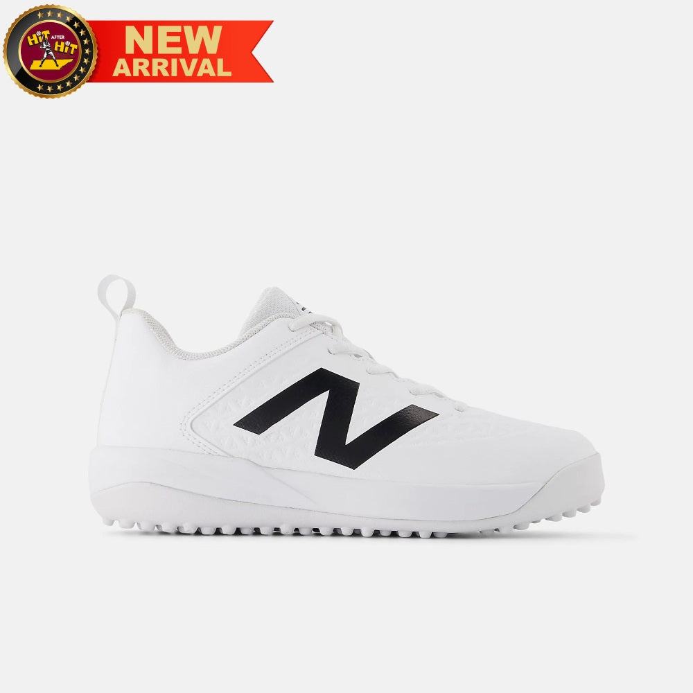 New Balance White 4040 v8 Youth Turf-Trainer: TY4040W8