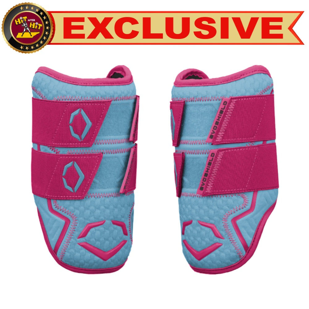 EVOSHIELD CUSTOM EXCLUSIVE PRO-SRZ™ 2.0 BATTER'S DOUBLE STRAP ELBOW GUARD: COTTON CANDY