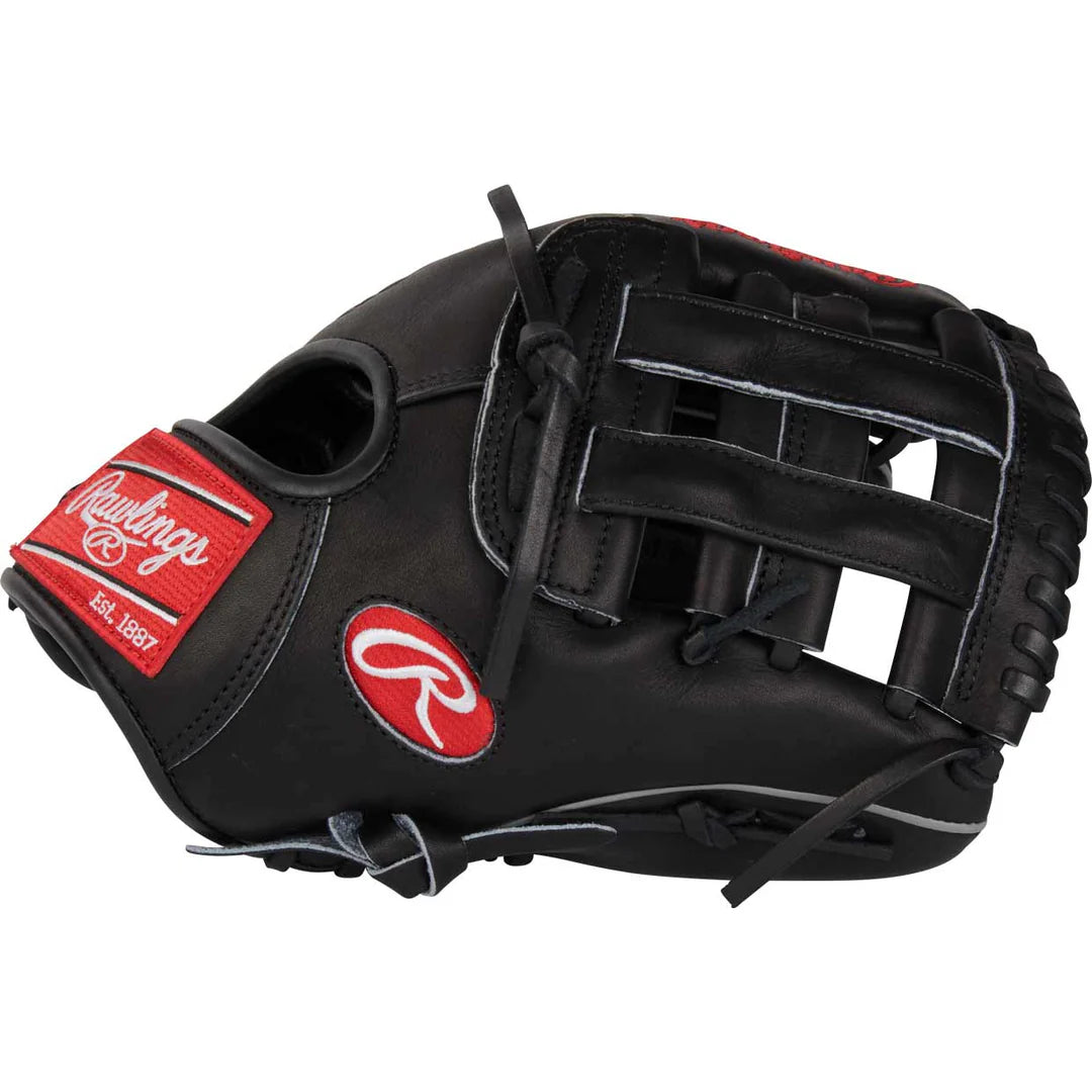 Rawlings Heart of the Hide 11.75" Traditional Black Infield Glove: RPROT205W-6B
