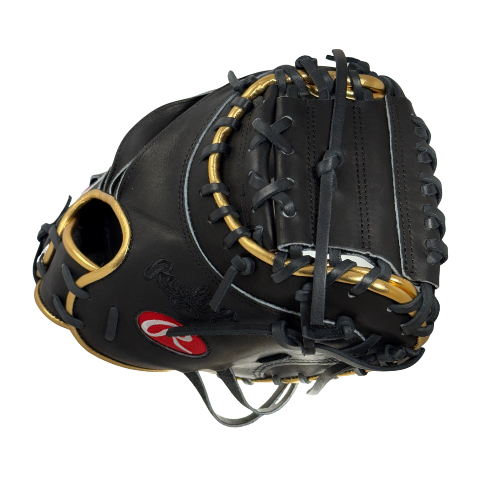 Rawlings Custom 34" Heart of the Hide Black and Gold Catchers Mitt: PROYM4-23