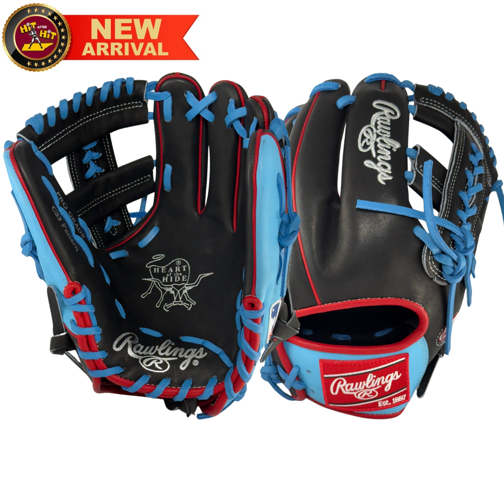 Rawlings Custom Black and Columbia Blue Heart of the Hide PROCS5-19 11.5" Baseball Glove