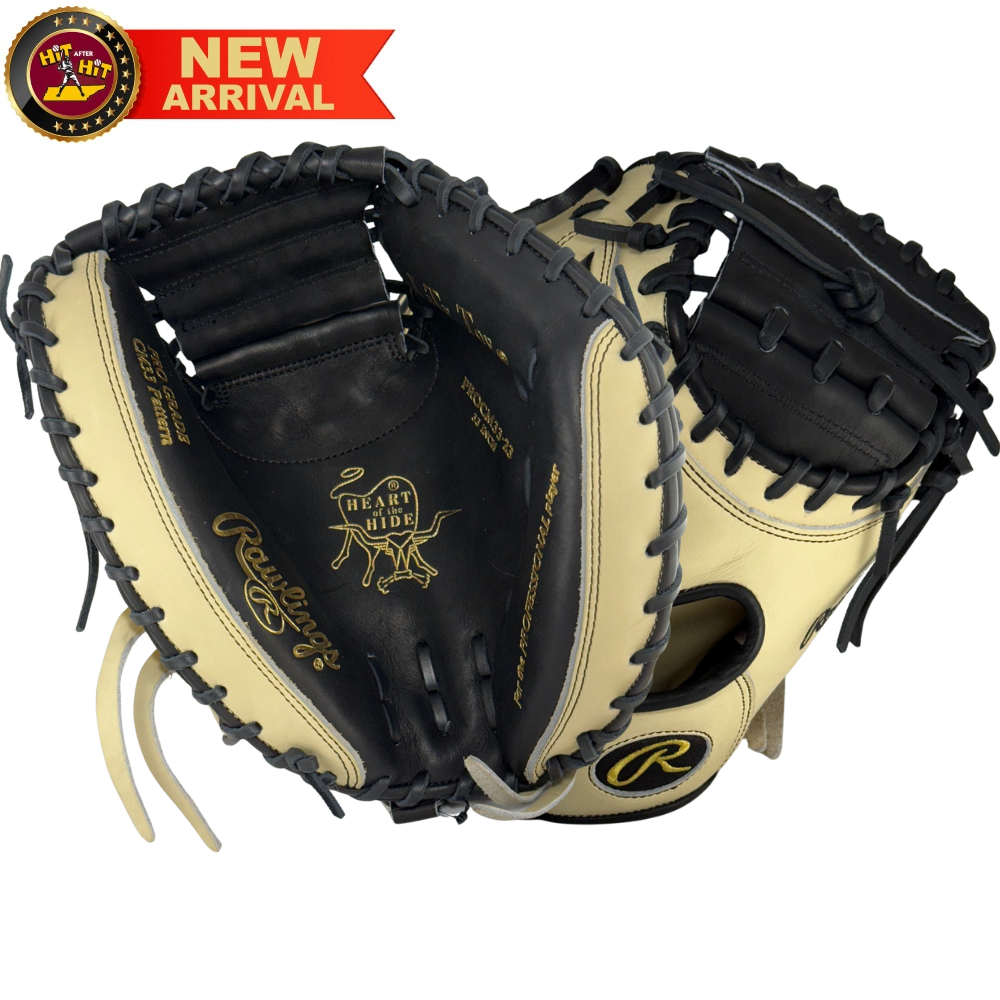 Rawlings Custom 33" Heart of the Hide Camel and Black Catchers Mitt: PROCM33DM-23