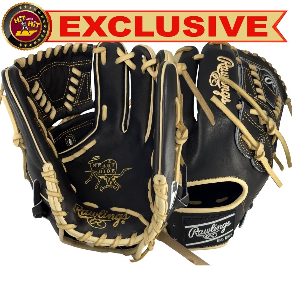 Rawlings Custom PRO206-30 Heart of the Hide 12" Pitcher's Glove: Black/Camel
