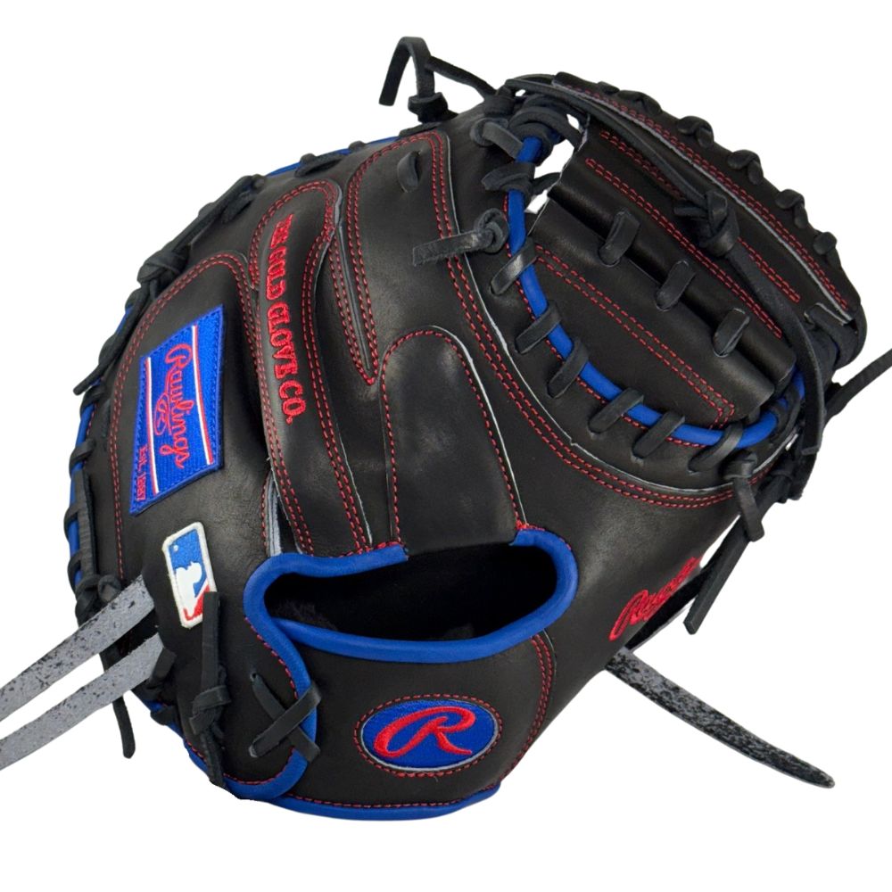 Rawlings Custom 33" PROCM33-23 Heart of the Hide Catchers Mitt: Black/Royal/Red
