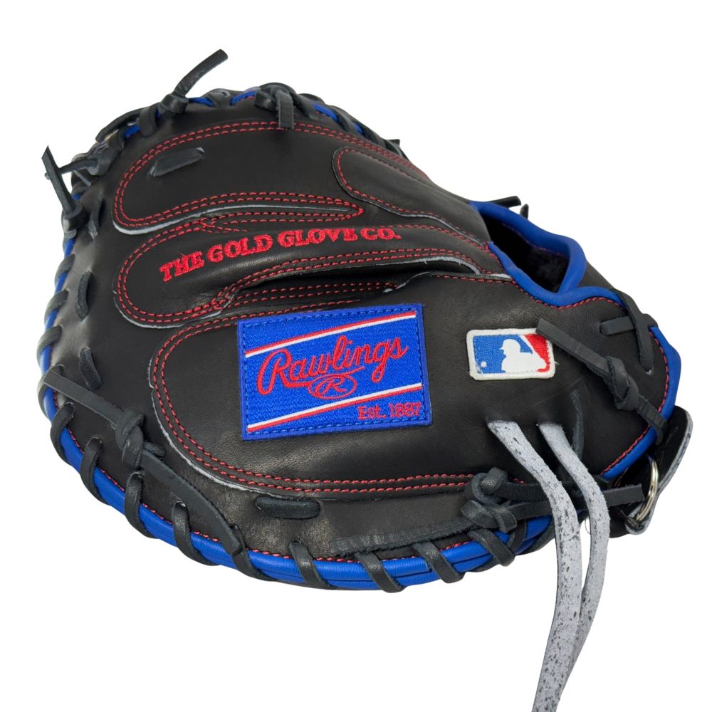 Rawlings Custom 33" PROCM33-23 Heart of the Hide Catchers Mitt: Black/Royal/Red