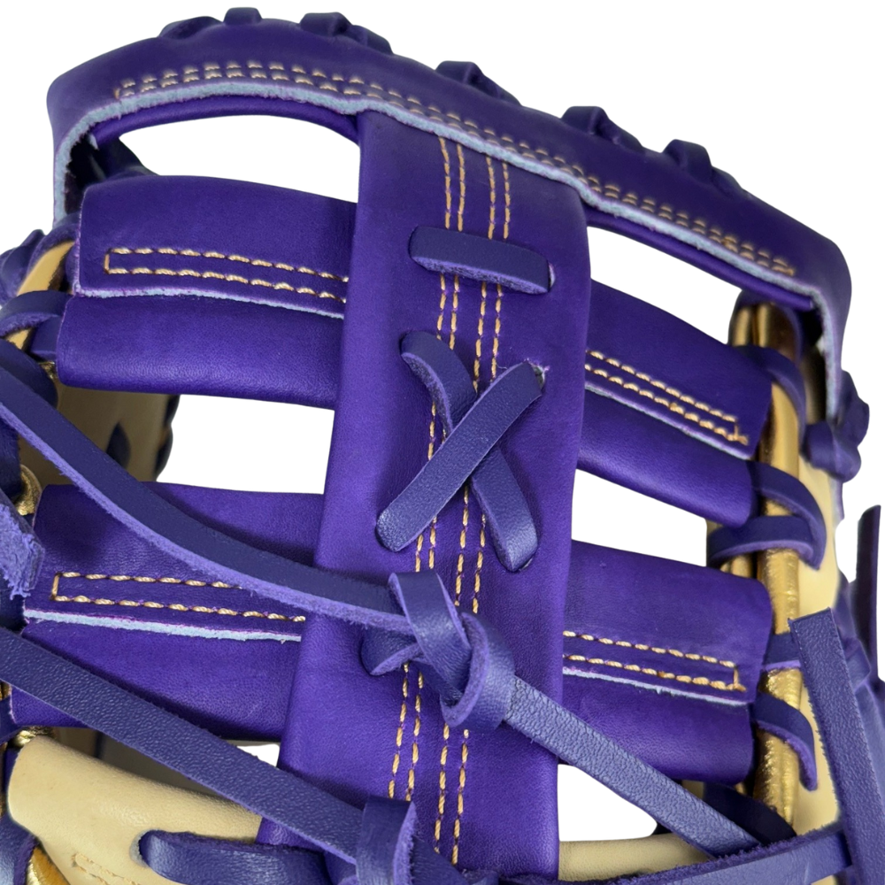 Rawlings Custom Camel/Purple/Gold HOH 13" First Base Mitt: PRODCTC-10
