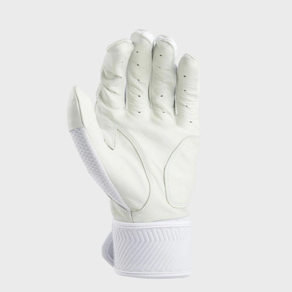 RAWLINGS WORKHORSE COMPRESSION STRAP BATTING GLOVES: WHITE