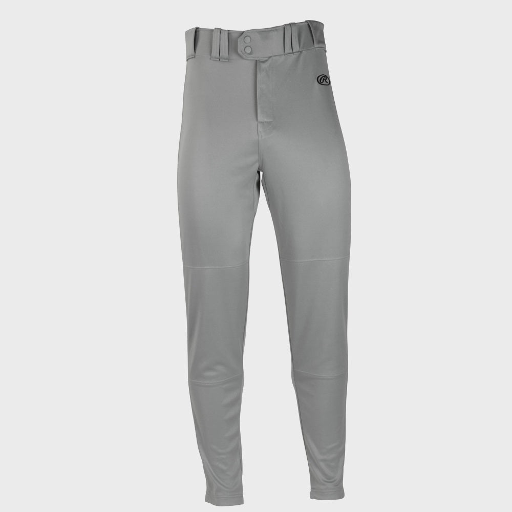 RAWLINGS LAUNCH ADULT JOGGER STYLE BASEBALL PANTS: GRAY