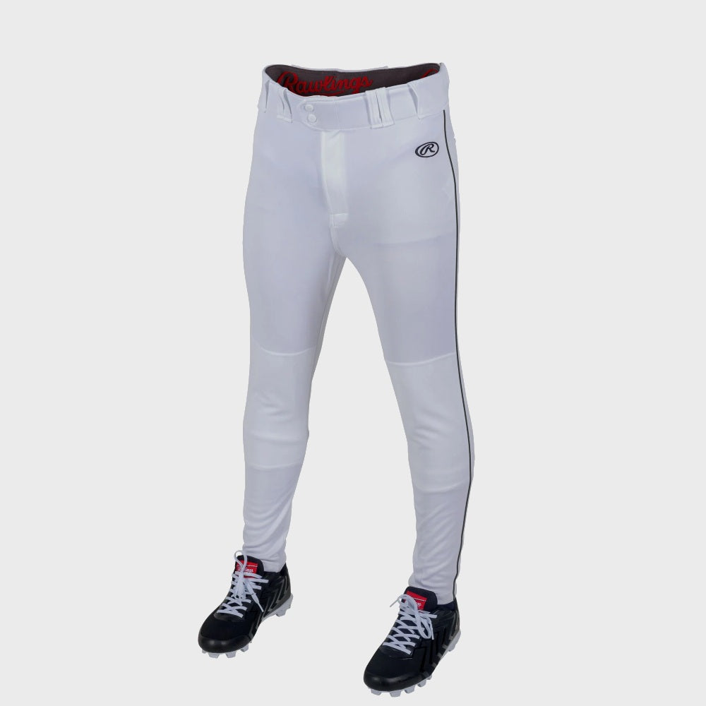 Rawlings Youth Launch White/Black Jogger Style Pants: YLNCHJGP