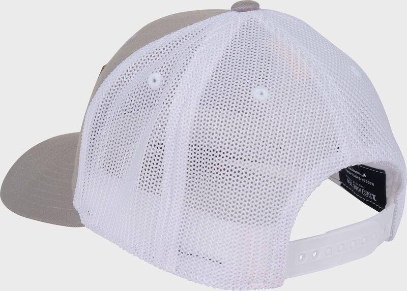 Rawlings Gray Leather Patch Snapback Hat