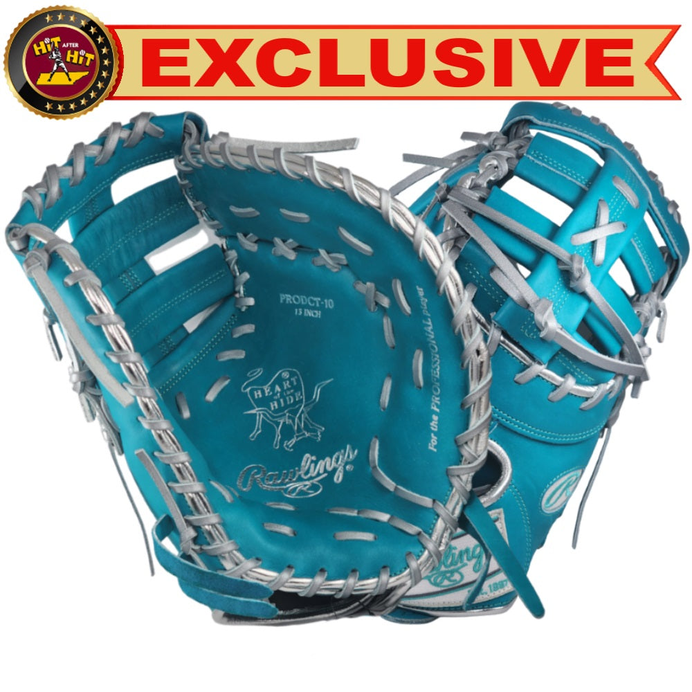 Rawlings Custom Teal HOH 13" First Base Mitt: PRODCTC-10