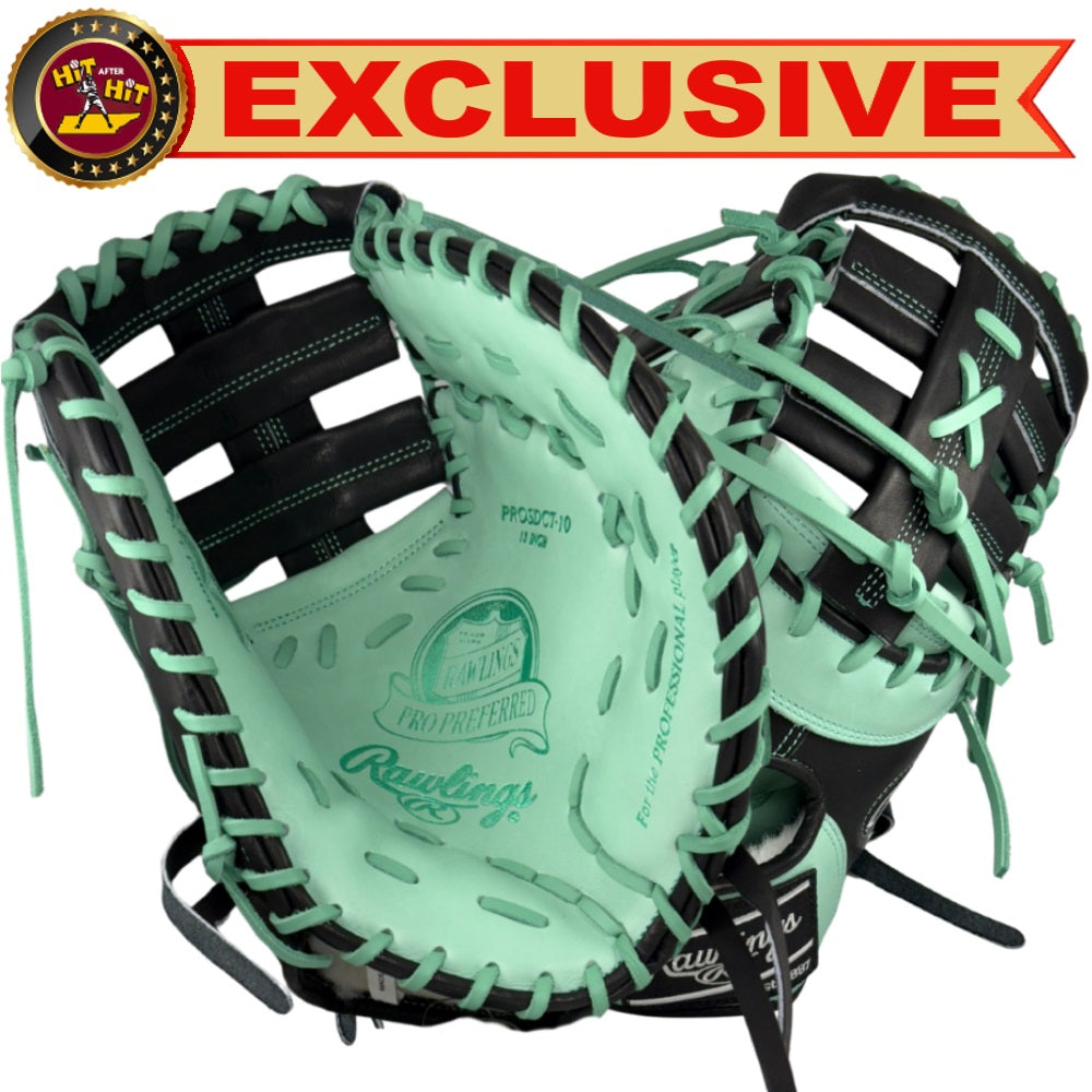 Rawlings Custom Black/Mint Pro Preferred First Base Mitt: PROSDCTC-10